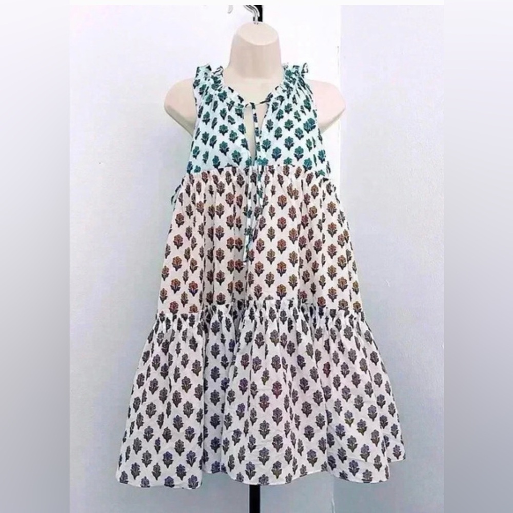 Charina Sarte Indira Tiered Mini Babydoll Swing Dress